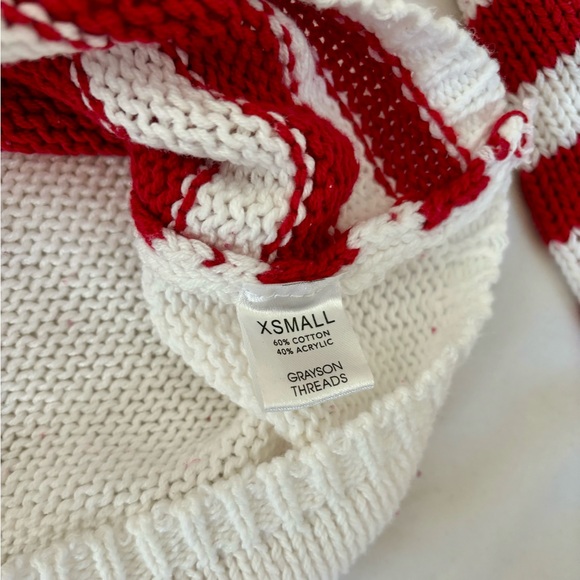 Grayson Threads American Flag Lightweight Knit Sweater Size XS - Picture 7 of 7